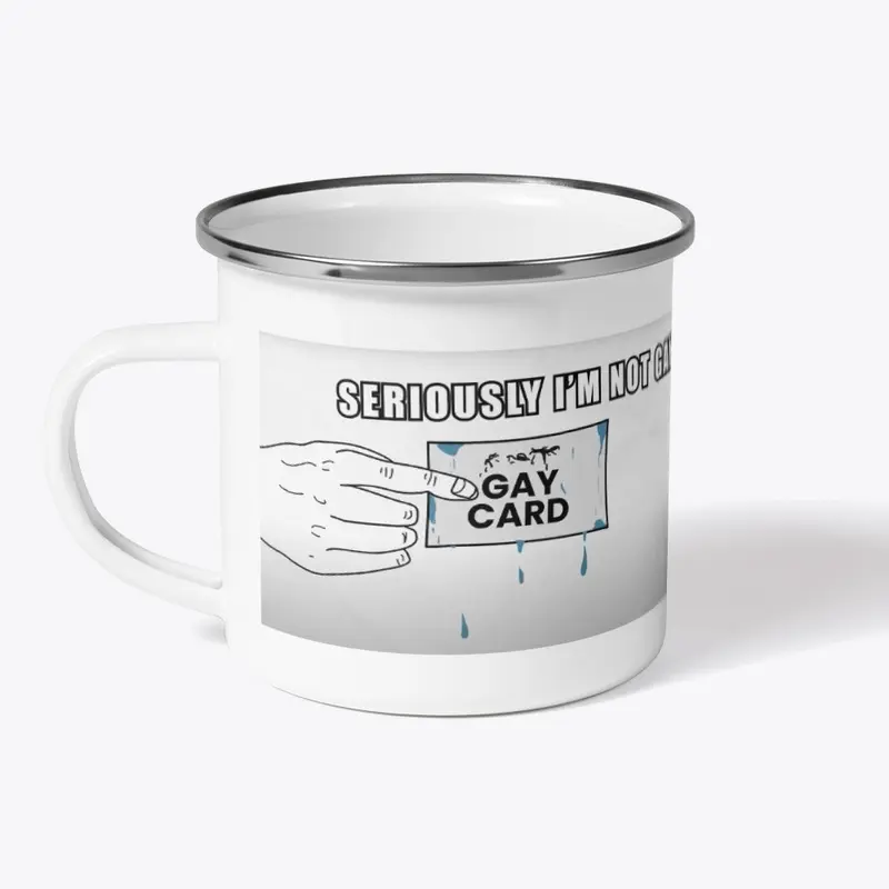 Not Gay Card Camping Mug